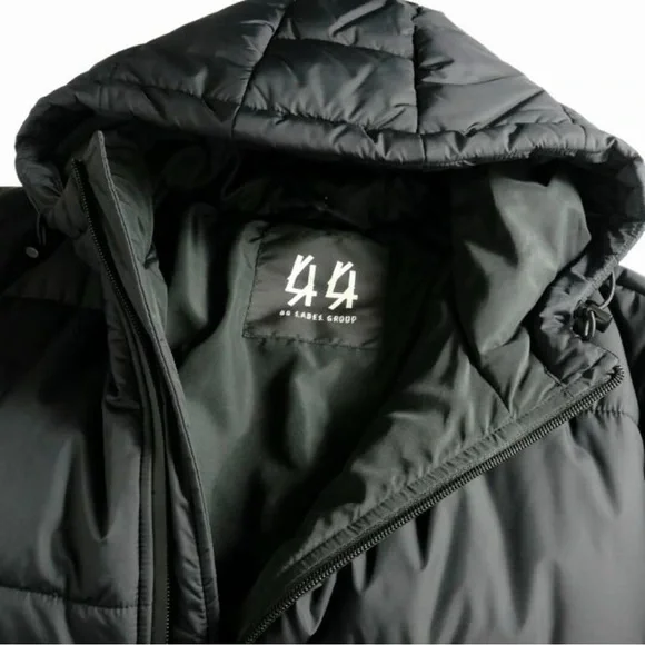 44 Label Group BNWT Eren Hoodie Puffer Jacket In Black